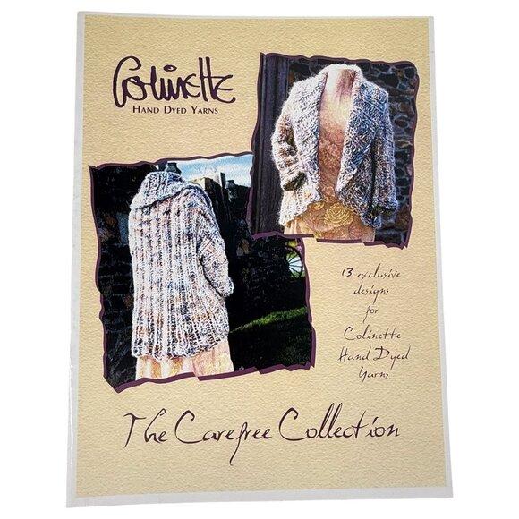 3 Colinette Yarn Pattern Books Knitting Carefree Collection Parisienne Movie Sta - Picture 2 of 12